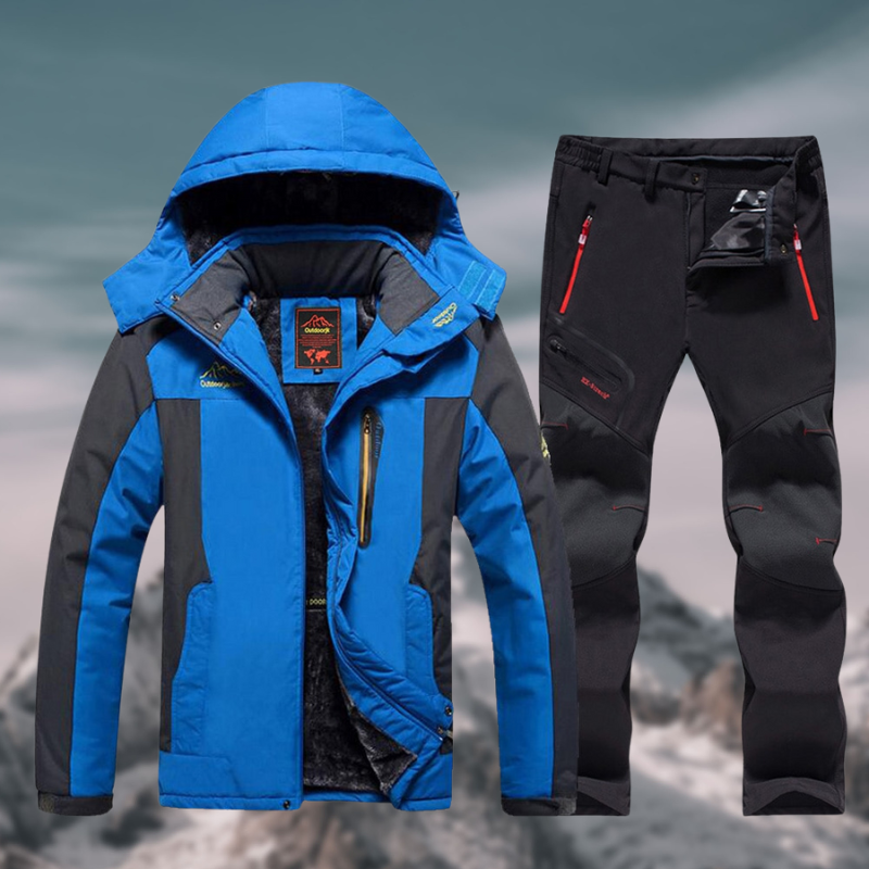 Waterproof and winter-resistant outdoor set for men - jacket and pants