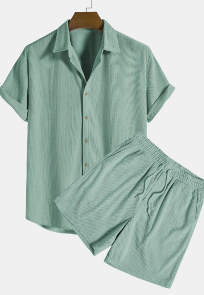 Mens Shirt And Shorts Set Timeless Summer Style For Modern Men Effortless Comfort