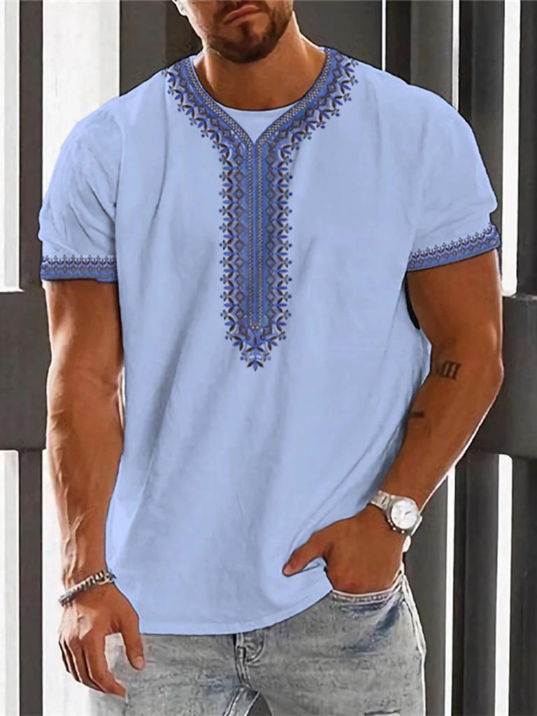 Classic Boho Summer T-shirt For Men | Casual