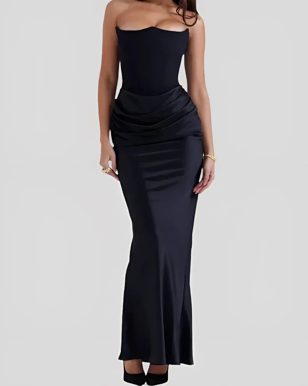 Womens Wedding Guest Dress | Strapless Maxi Dress