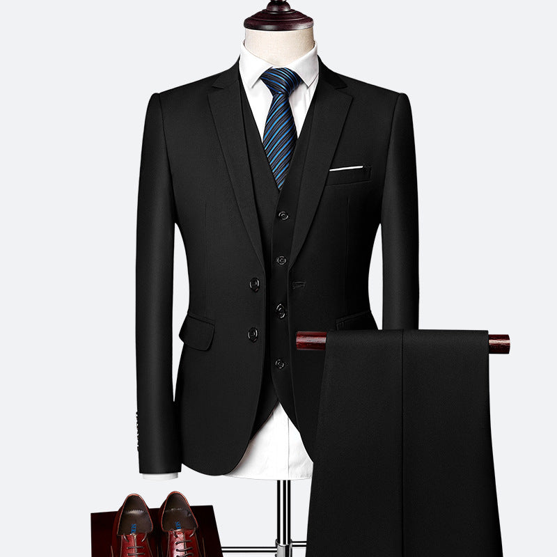 Mens 3 Piece Formal Suit Set For Summer Weddings And Business For Modern Men Breathable Lightweight Comfort