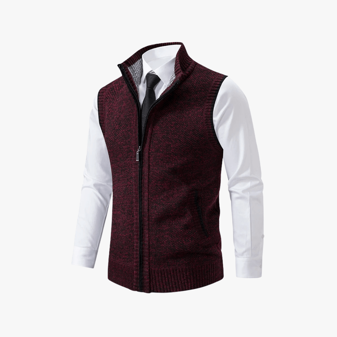 Mens Knitted Zip Up Vest For Casual Layering Versatile Wardrobe Essential With Full Zip Closure