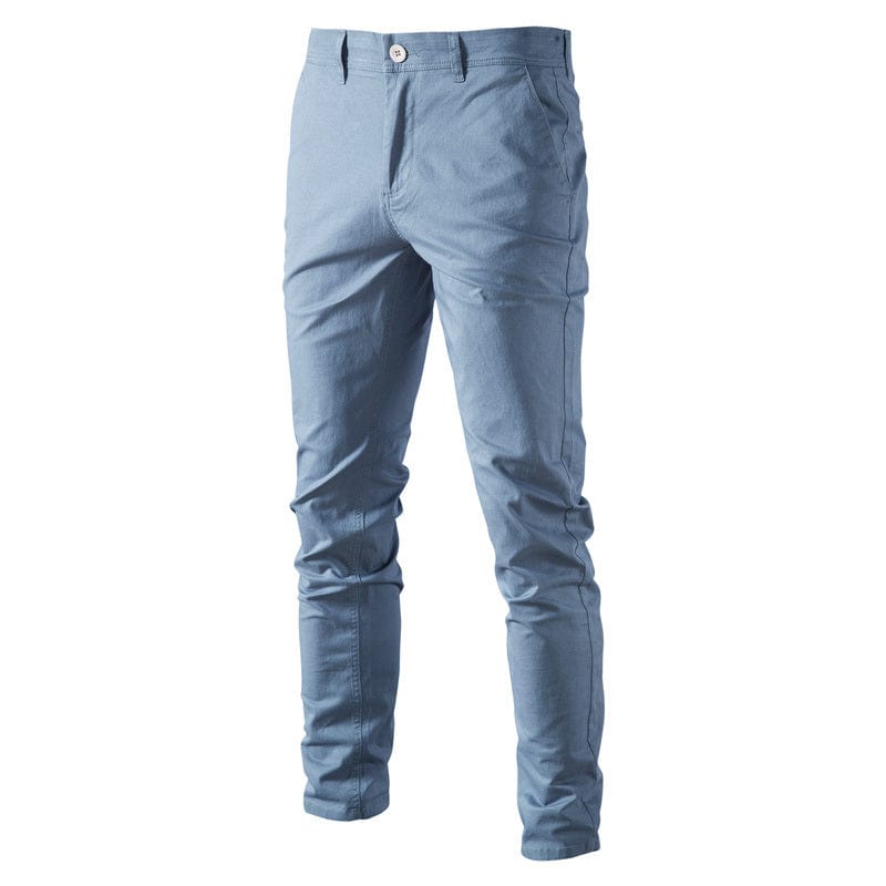 Men's Slim Fit Chinos Tailored Flat Front Smart Casual Trousers For Everyday Wear