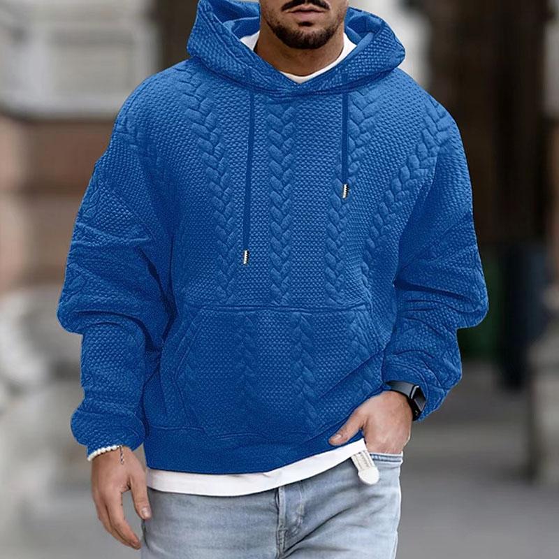 Mens Hoodie Knitted Casual Sweatshirt For Men With Relaxed Fit Warmth And Breathability