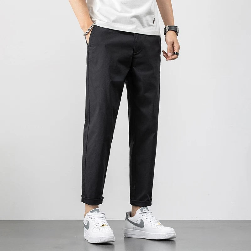 Mens Relaxed Fit Chino Trousers Casual Straight Leg Pants All Day Comfort For Men
