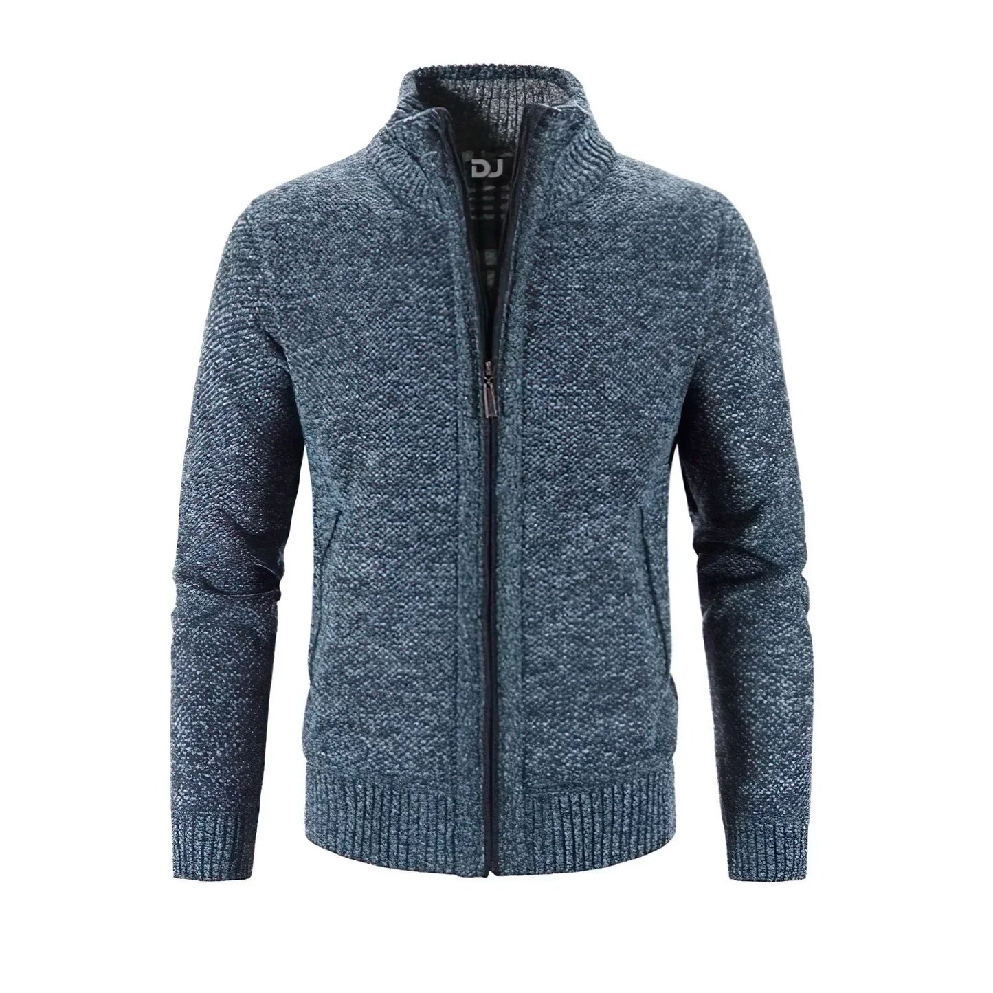 Mens Zip-Up Cardigan Modern Effortless Style For Men Versatile Everyday Office Wear