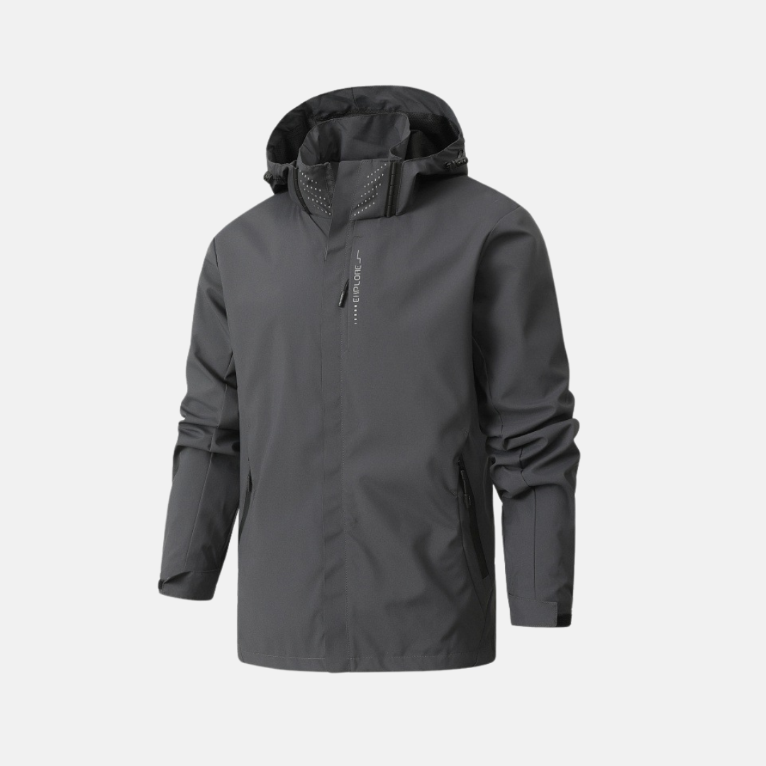 TrendAura Nordisk Flair Mens Outdoor Jacket Weather Resistant Regular Fit With Adjustable Hood And Cuffs Zipper Closure