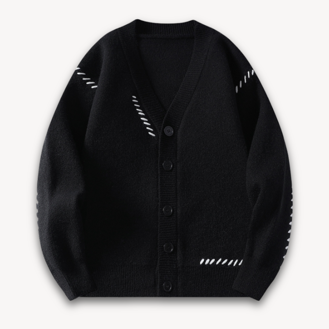 Men's Oversized Cardigan With Soft Knit Fabric Button Closure For Casual Layering Cream