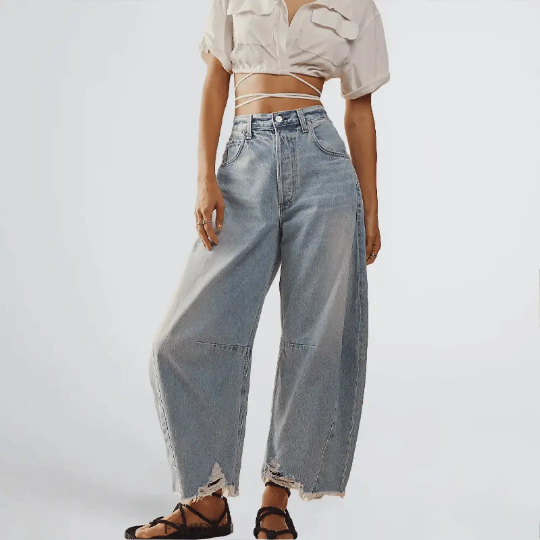 Vintage Wide Leg Denim Jeans by Zoe-Taylor
