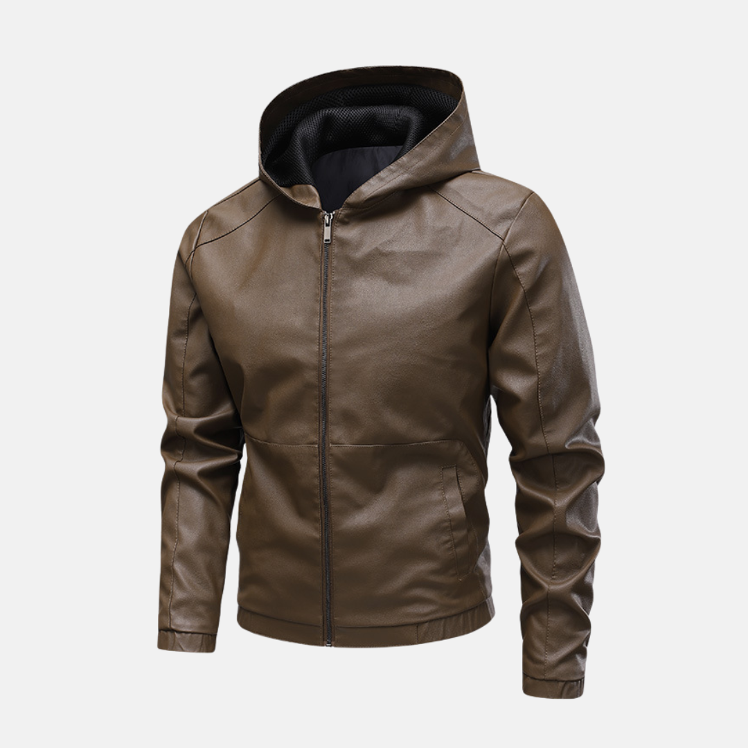 TrendAura Nordisk Flair Mens Hooded Jacket Slim Fit Panel Design Full Zip Wind Blocking Cuffs