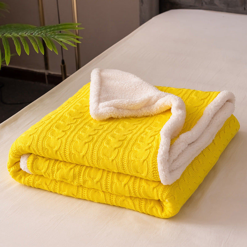 Cozy Cable Knit Sherpa Throw Blanket Two Textures For Sofa Cuddlers Ultimate Warmth