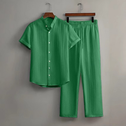 Relaxed Summer Set – Short-Sleeve Shirt and Loose Pants