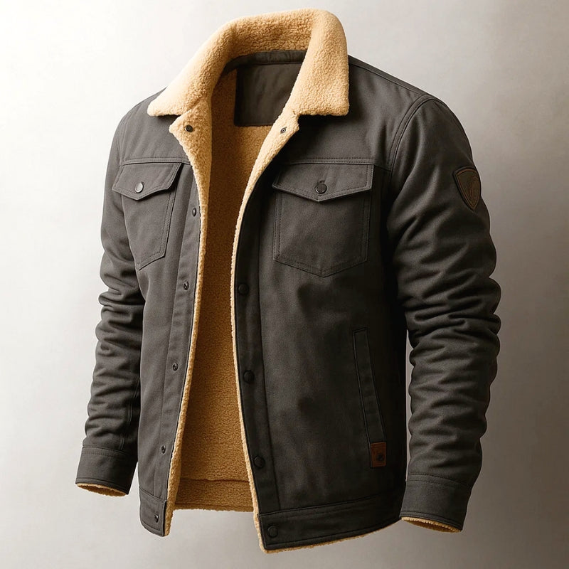 Iron Ridge Sherpa Lined Jacket For Cold Weather Outdoors Windproof Warmth Multi Pocket