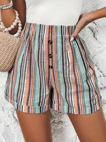 Felice - Shorts with contrasting stripes
