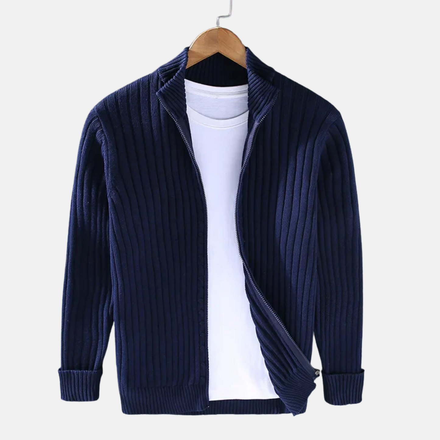 Men's Wool Zip Cardigan Vest for Everyday Style and Comfort with Modern Fit and Durable Zipper