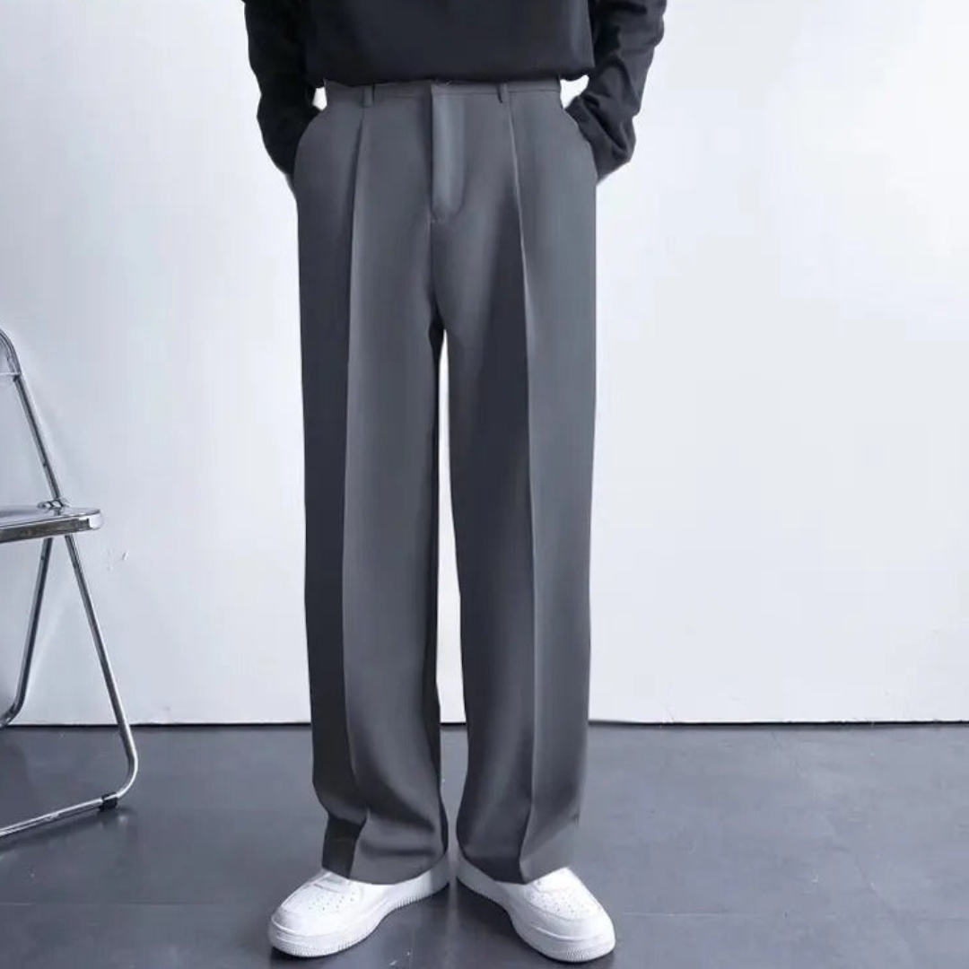 The Tony Men Wide Leg Trousers High Waist Relaxed Fit For Style Savvy Gentlemen Everywhere