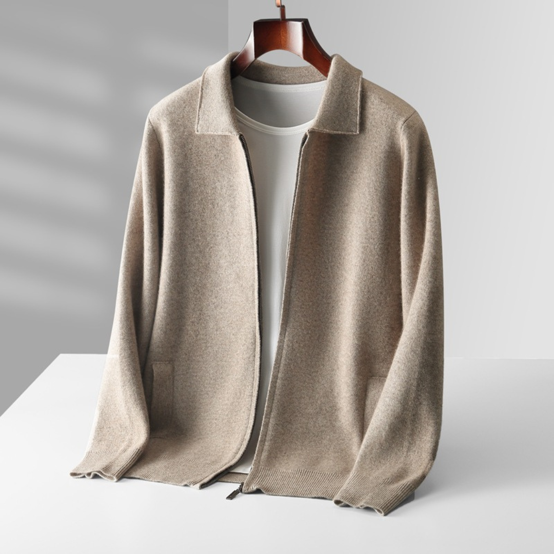 TrendAura | Pure Knitted Wool Cardigan