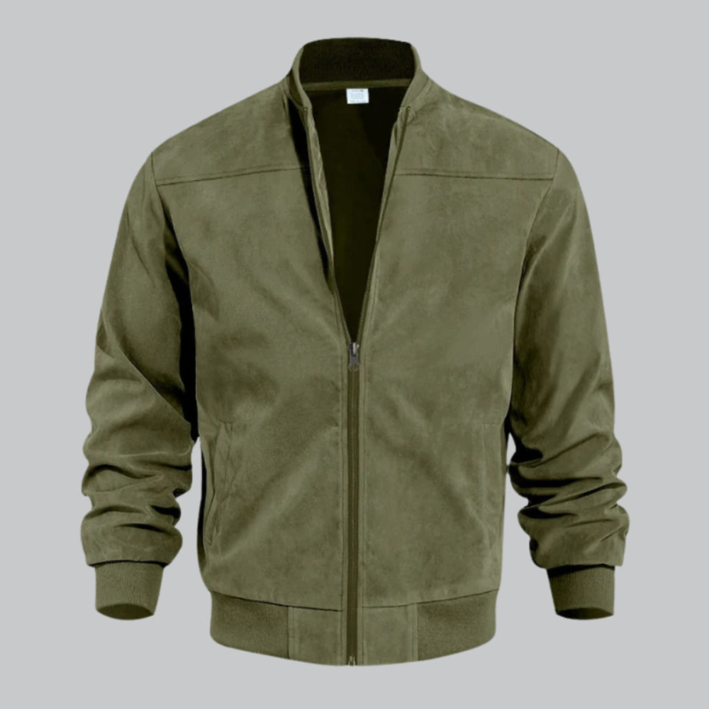 Mens Lightweight Zip Up Bomber Jacket For Everyday Layering And Modern Street Style For Men