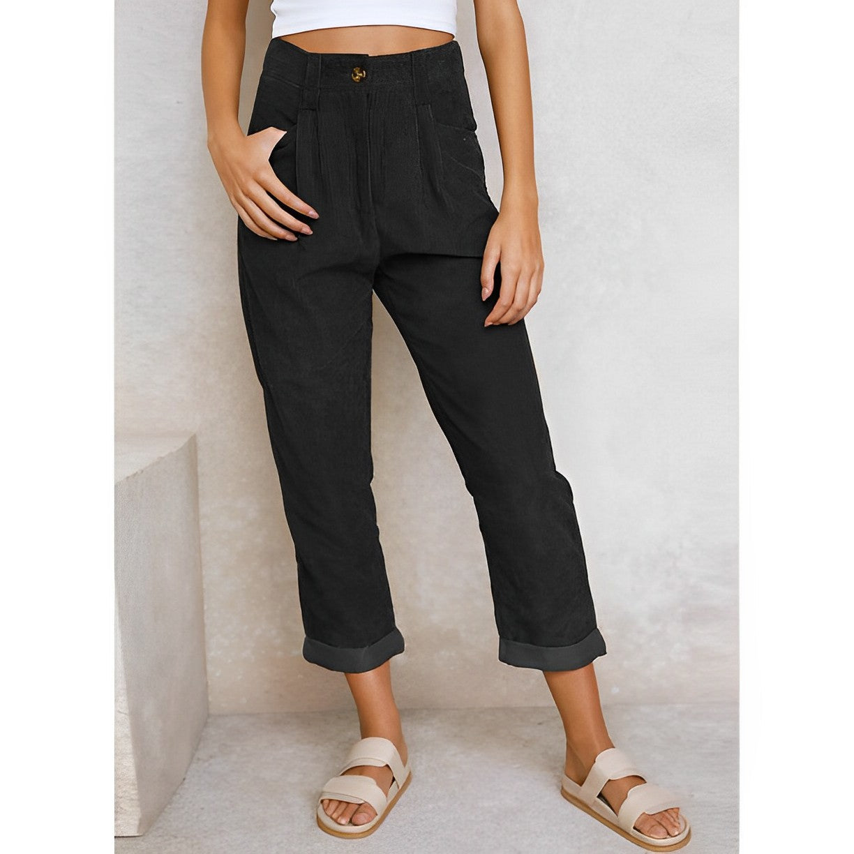 Womens Allseason Pants With Timeless Stripes For Comfortable Polished Everyday Wear