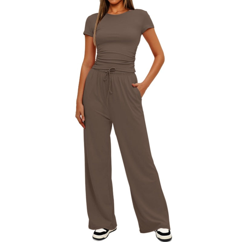 Margriet Pleated 2 Piece Set For Women Stylish Casual Comfort With Refined Fit And Modern Style