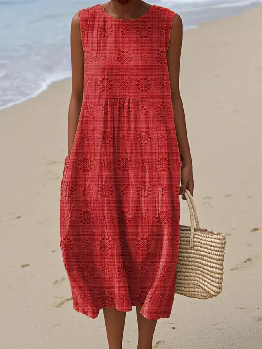 Olivia – Textured Midi Dress