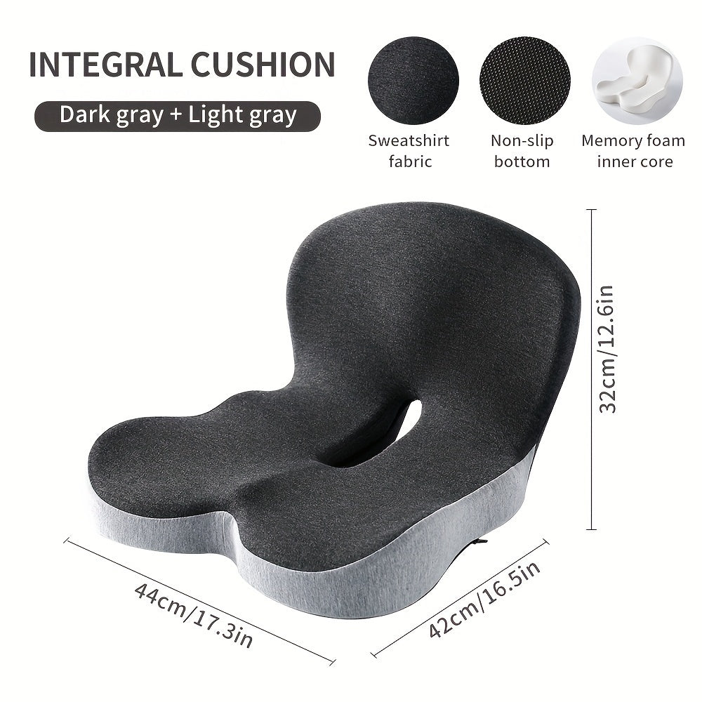 PostureNest Ergonomic Memory Foam Cushion For Hip And Lower Back Support For Office Workers