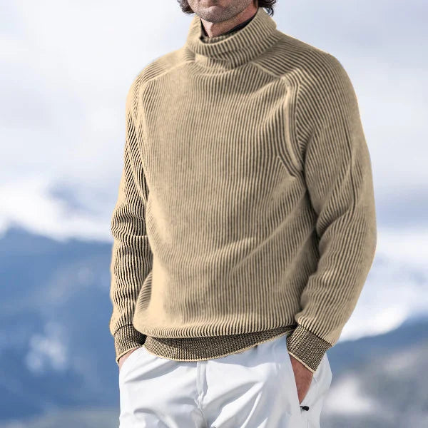 TrendAura Brandon Winter Casual Turtleneck Sweater For Men Soft Ribbed Knitwear For Layering Warmth And Comfort