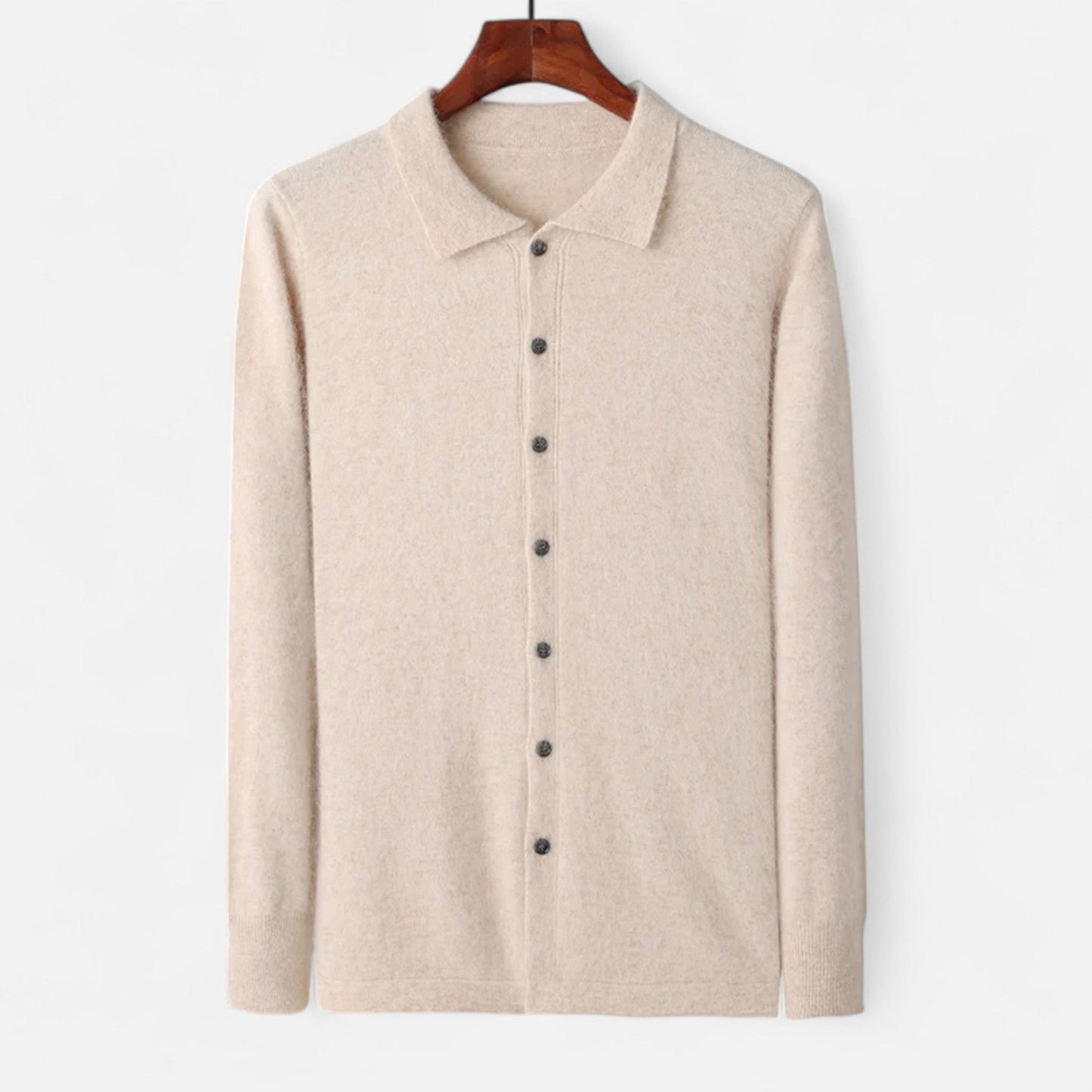 Ancient World | Men's Polo Collar Sweater Jacket Timeless