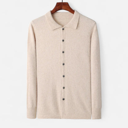 Ancient World | Men's Polo Collar Sweater Jacket Timeless