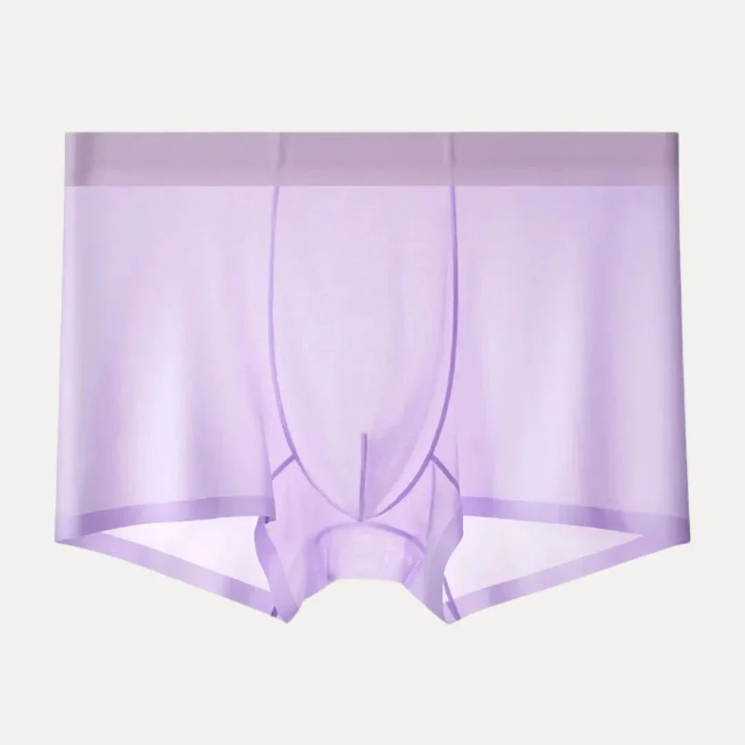 TrendAura 4 Piece Ultra Thin Ice Silk Men's Boxer Briefs Set Breathable Quick Dry Comfort