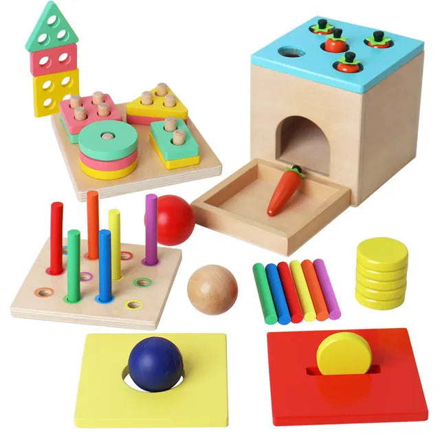 Montessori 4-in-1 Motor Skills Cube - TrendAura