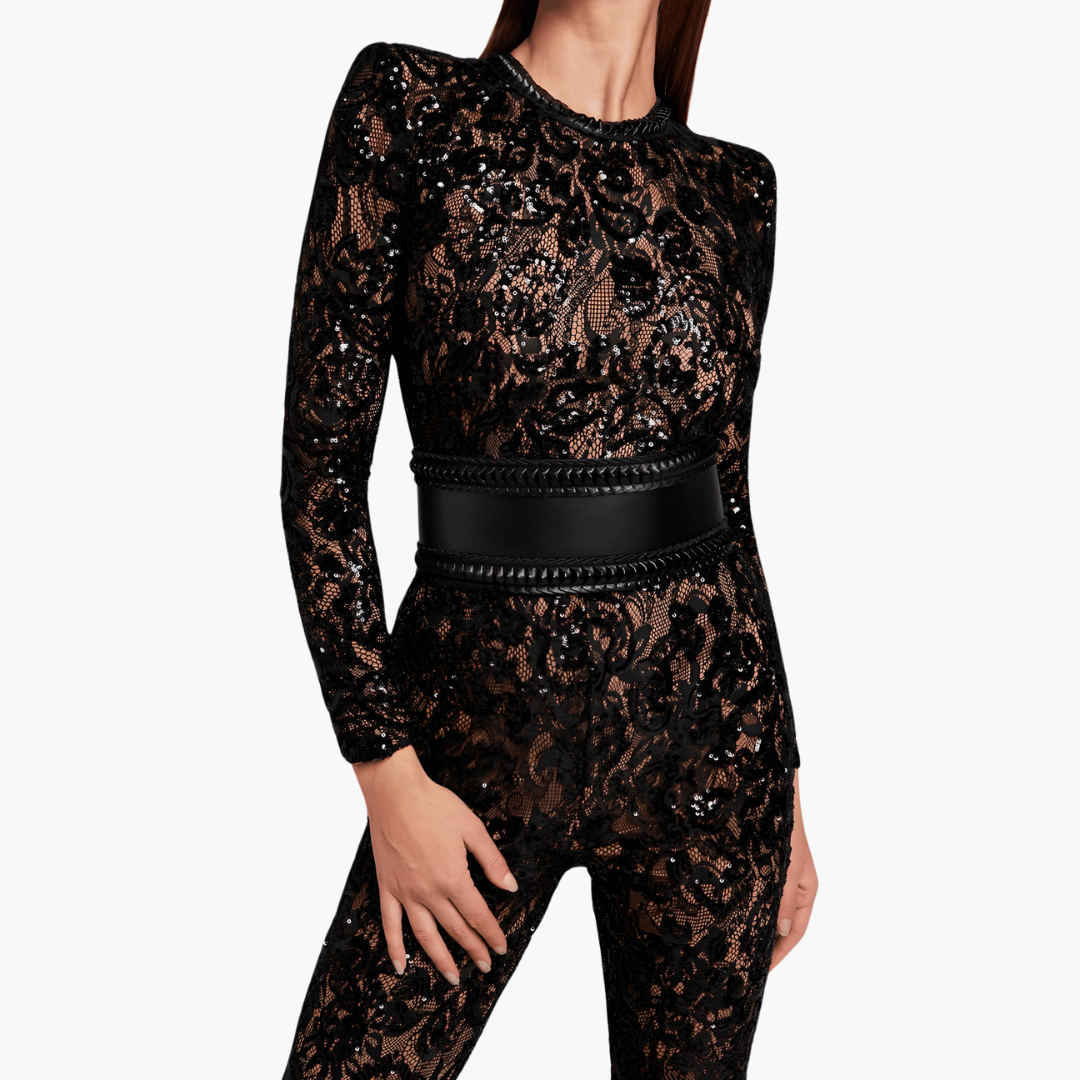 Léa Chic Long Jumpsuit With Long Sleeves For Women Flattering Silhouette And Day To Night Versatility