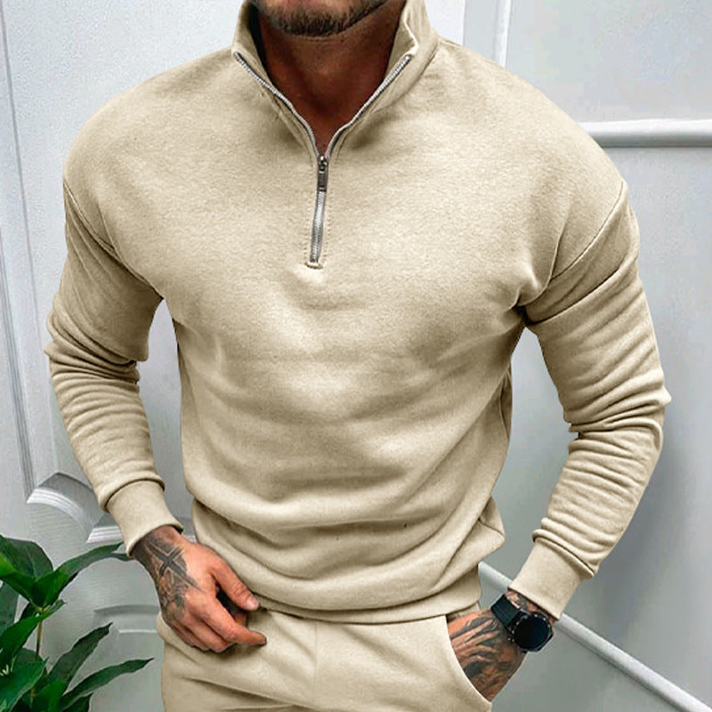 Men's Half Zip Sweater Stand Collar For All Day Comfort And Versatile Sporty Elegant Style