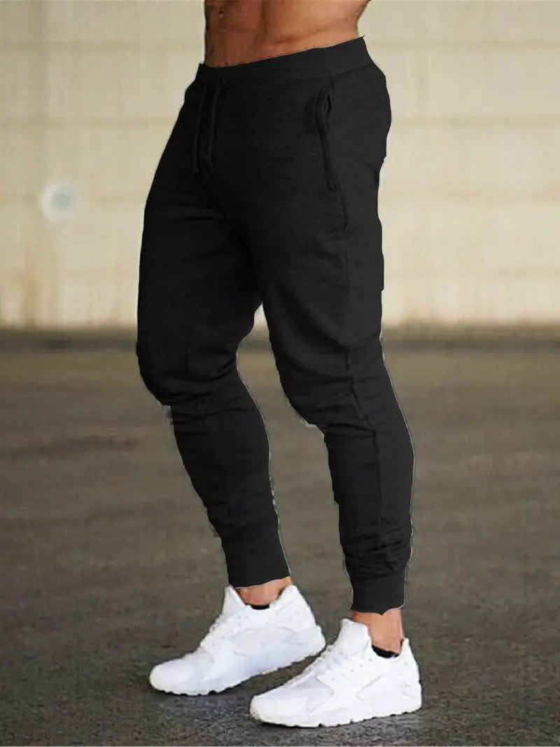 TrendAura John Men Casual Drawstring Elastic Waist Jogger Pants For Lounge Workout Daily Wear