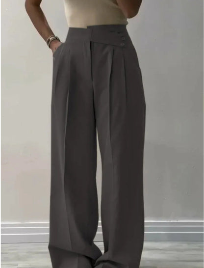 Maartje Womens Pants Asymmetrical Waist Flattering Classic Fit For Modern Professionals