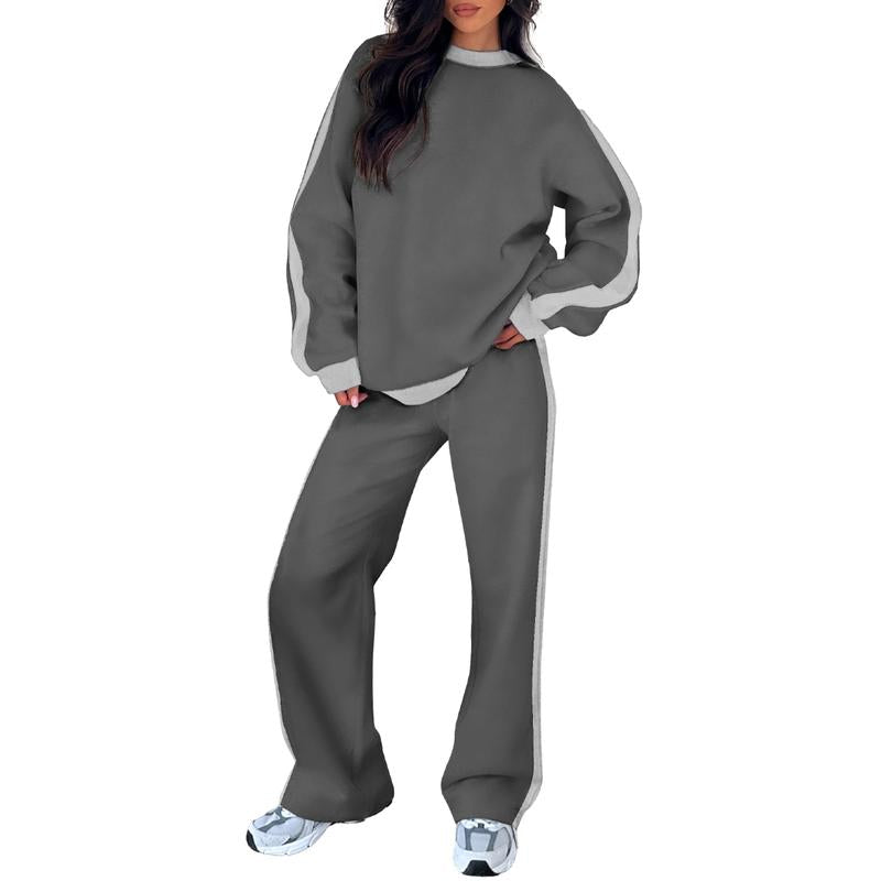 Women's Sweatshirt Set with Relaxed Fit and Soft Fabric