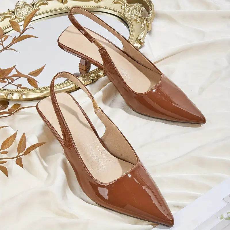 Women’s Pointed-Toe Slingback Sandals | Kitten Heels