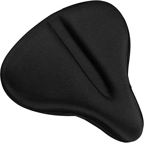 Wide gel bike seat cover for stationary spinning bikes - TrendAura