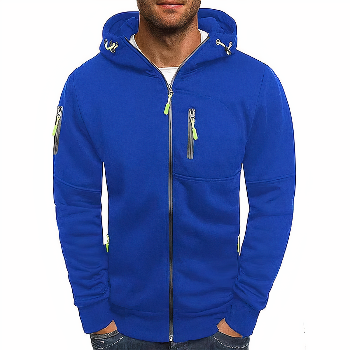 Pavel Mens Zip Hoodie Lightweight Comfort With Pockets For Active Men Modern Urban Style