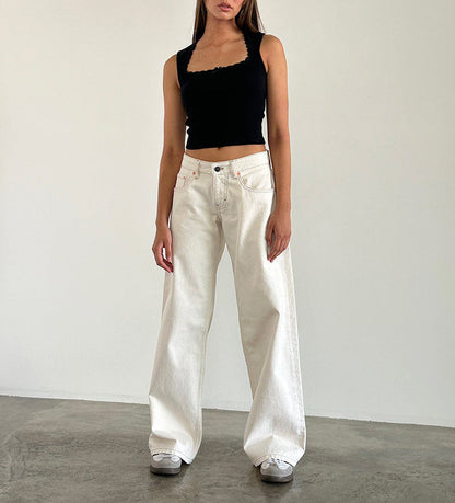 Jasmine Women's Wide Leg Denim Pants For Women, Comfortable Flattering Fit, All Day Comfort