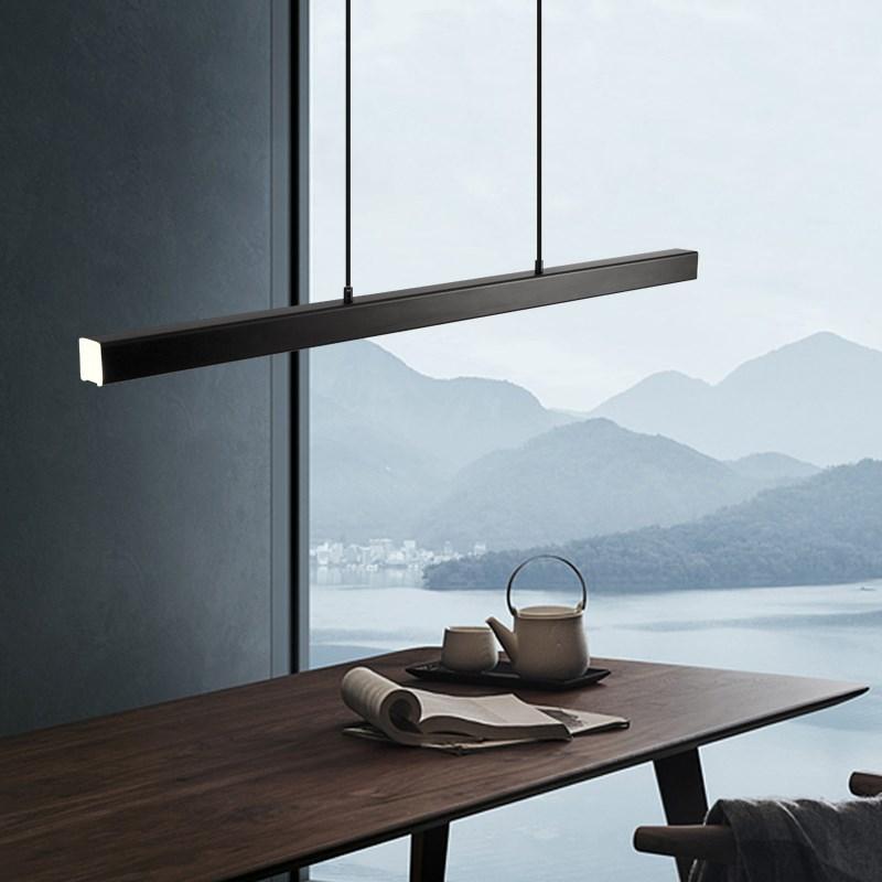 Industrial LED Pendant Lamp With Sleek Metal Frame Durable Acrylic Diffuser For Dining Rooms Offices Energy Efficient