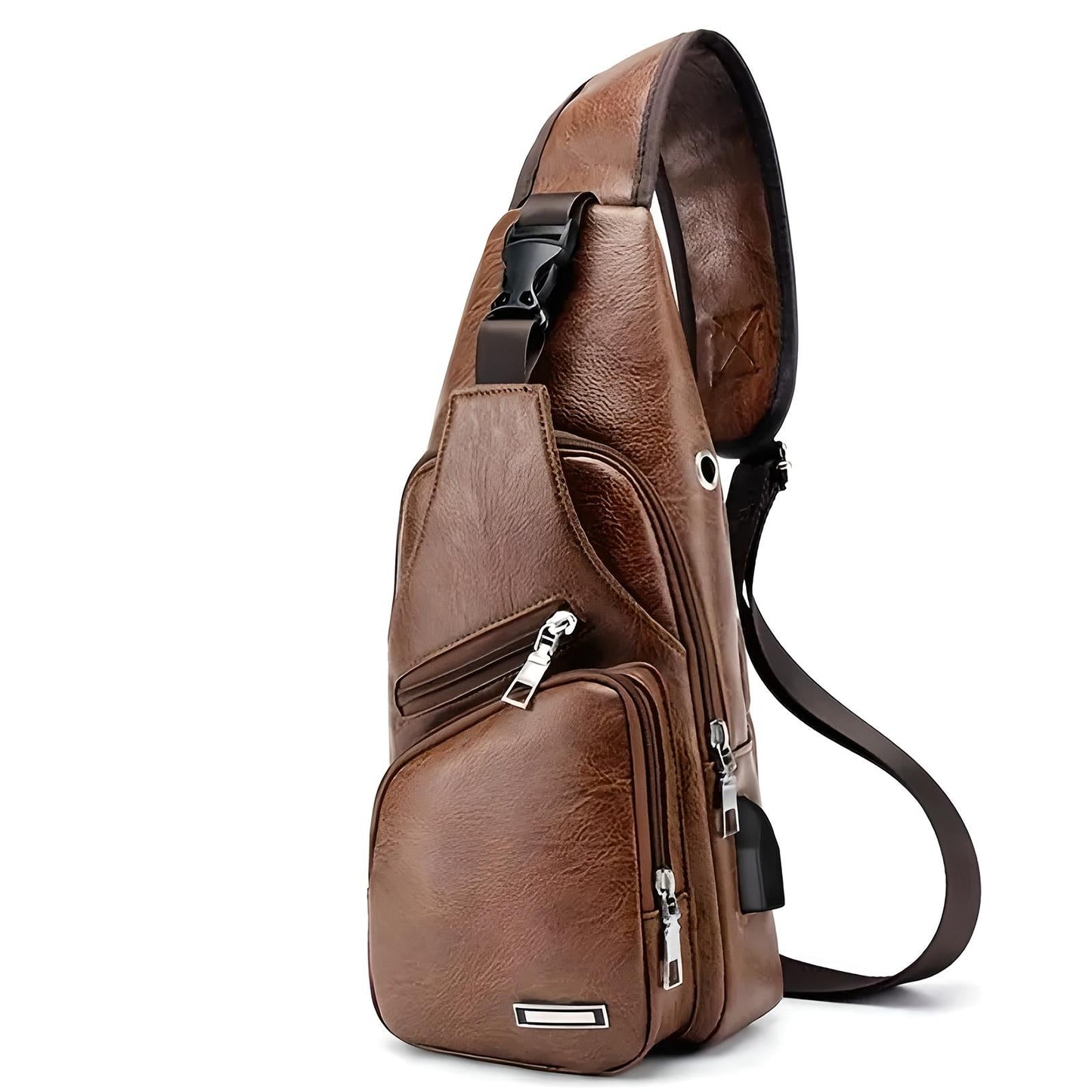 LuxGuard Anti Theft Crossbody Bag Water Resistant Leather For Travelers And Everyday Carriers