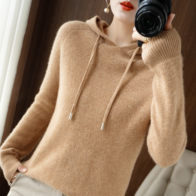 Maya Cashmere Hoodie Sweater For Women Luxurious Soft Warmth Premium Cashmere Blend Winter Essential