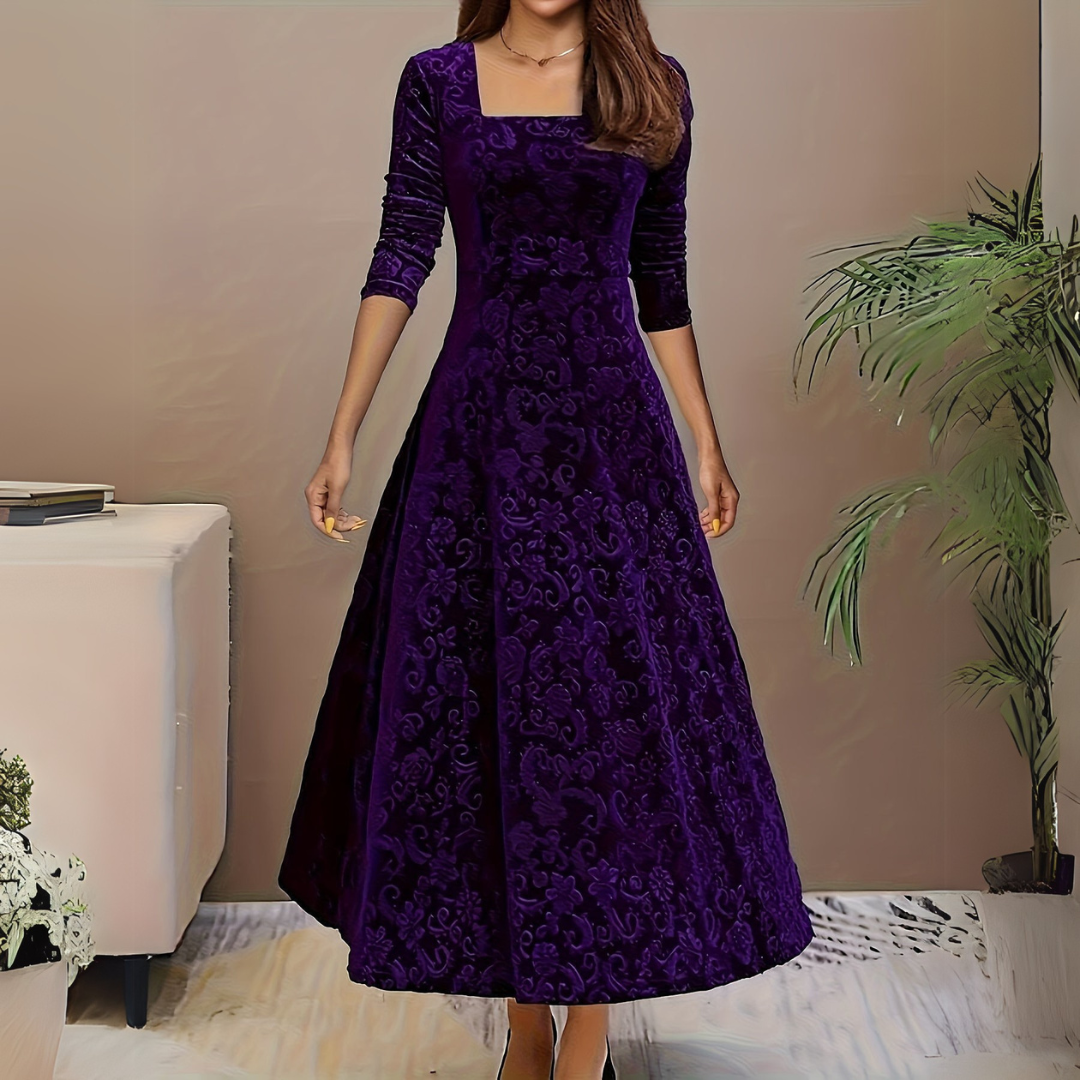 Beatrix Festive Floral Elegant Dress For Women – TrendAura