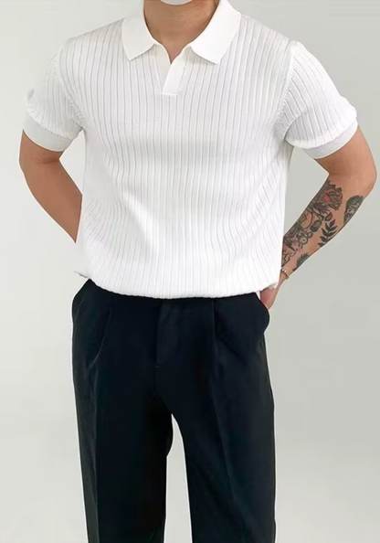 Refined Ribbed Knit T-Shirt – Men’s Essential