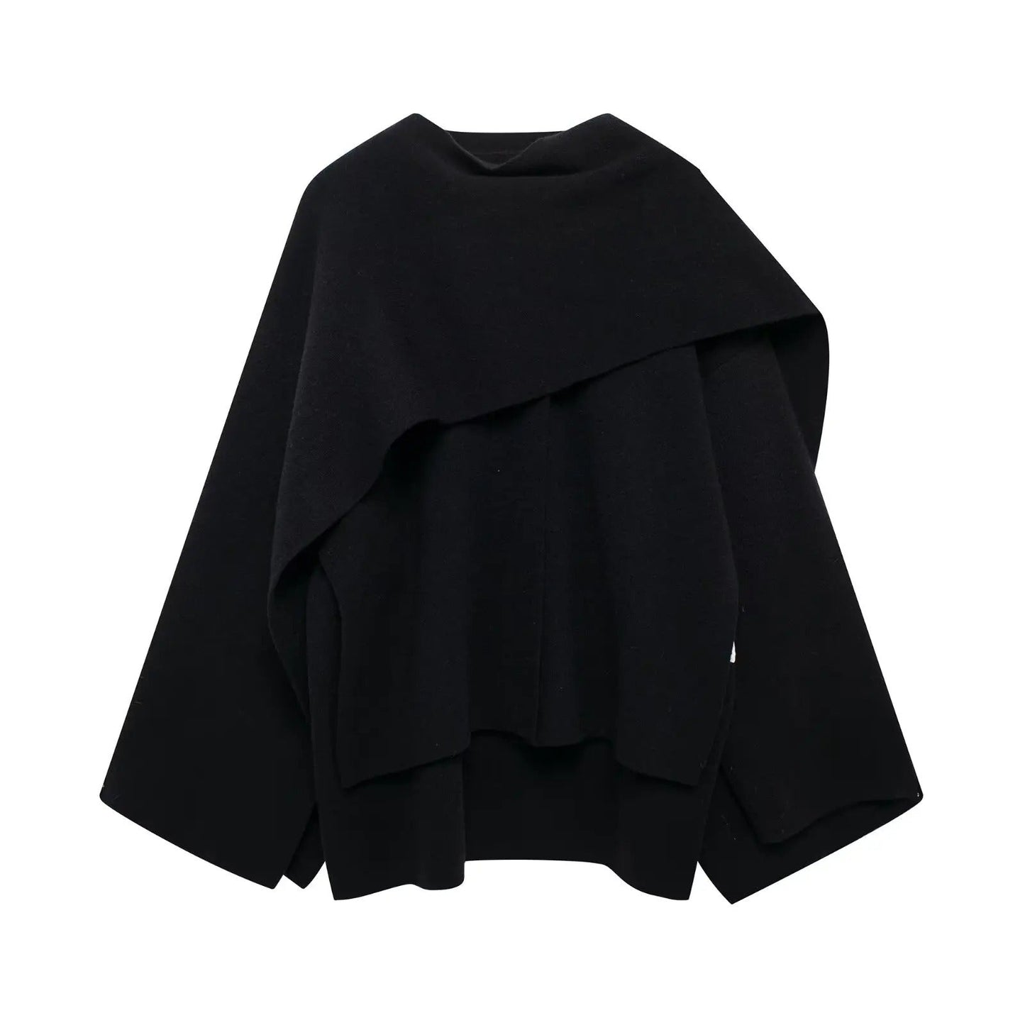 Women's Cape Mantle with Open Front and Versatile Design