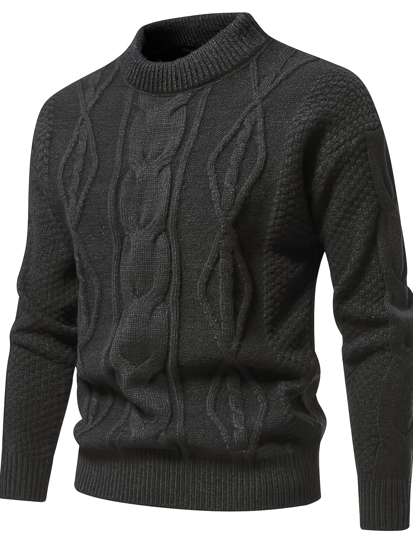 Solid knit sweater For men, vintage sweater