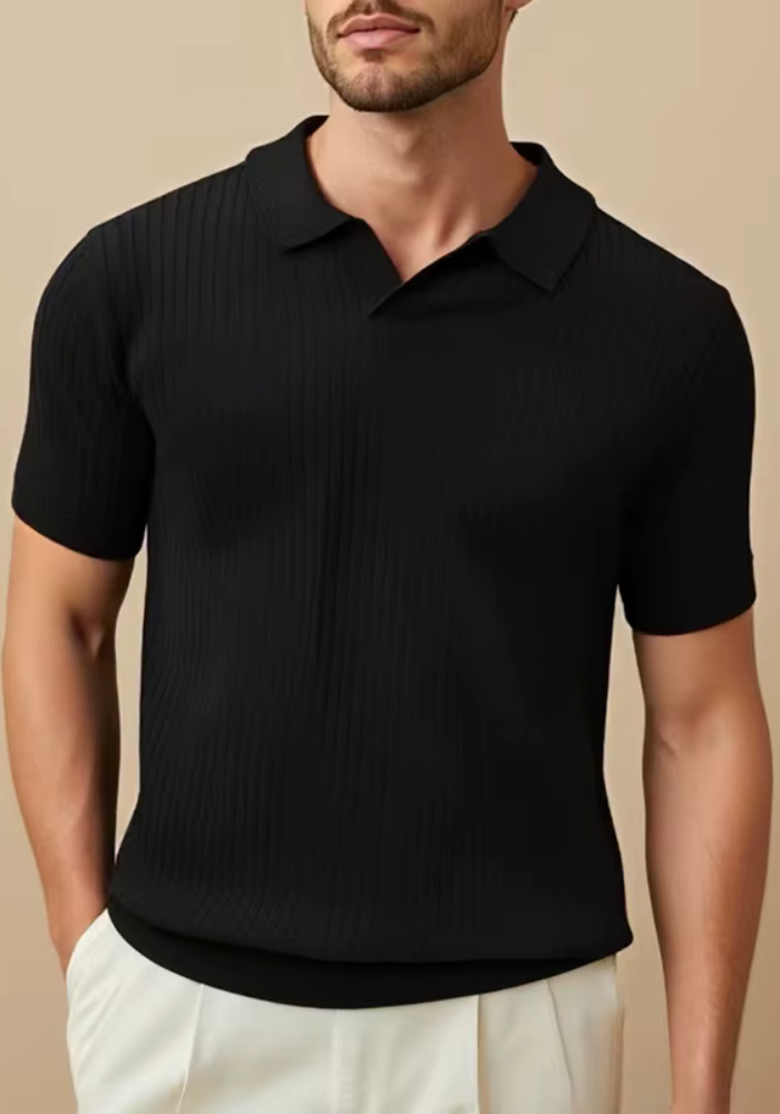 Refined Ribbed Knit T-Shirt – Men’s Essential