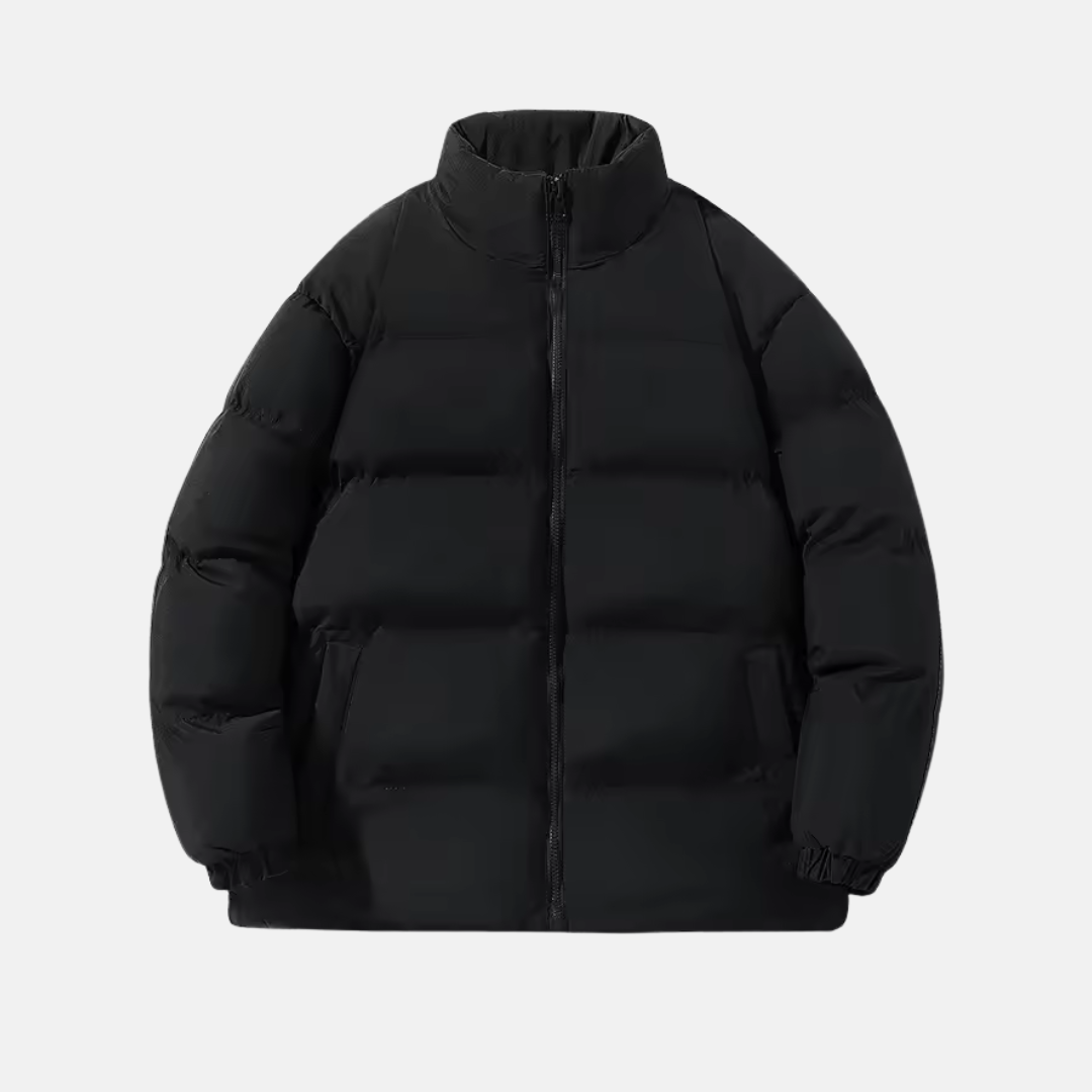 TrendAura Mens Padded Jacket Relaxed Fit Water Resistant Quilted Insulation Stand Collar Nordisk Flair