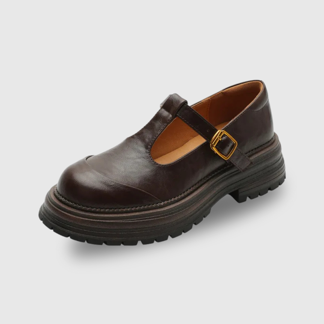 Women's T-Bar Mary Jane Shoes with Round Toe and Low Heel